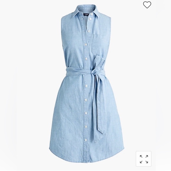 J. Crew Dresses & Skirts - ☘️JCREW Sleeveless Chambray Shirtdress